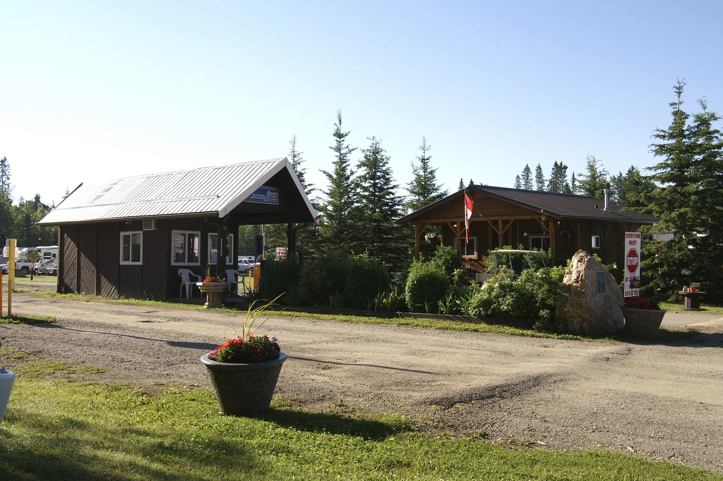 Campground building and grounds